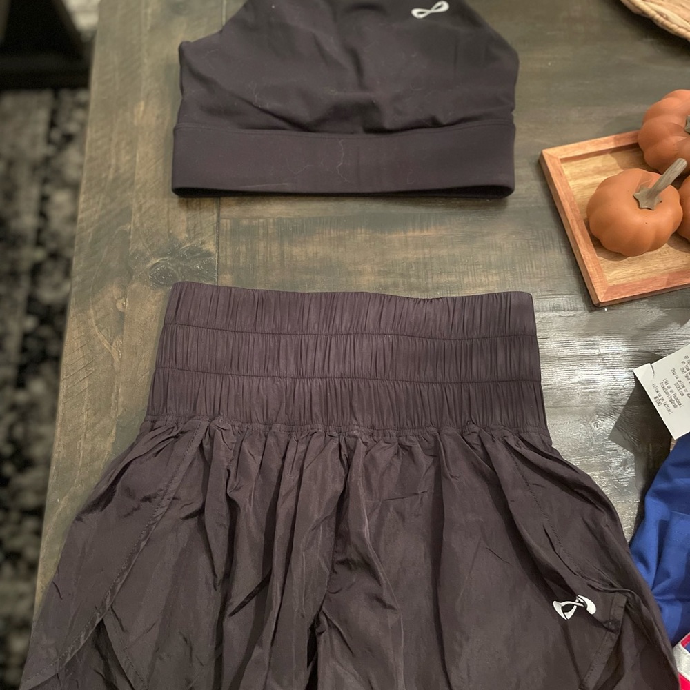 Nfinity shorts and sports bra